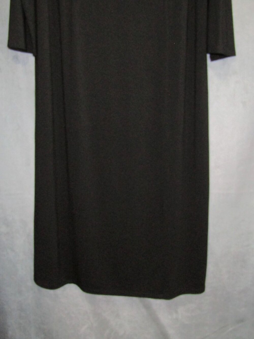 J Jill Wearever Black Midi Shift Dress Womens L Long Sleeve Minimalist Modest - Picture 3 of 8